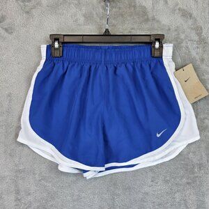 Nike Running Shorts Womens Medium Blue White Dri-FIT Tempo Mesh Lined 831558-480